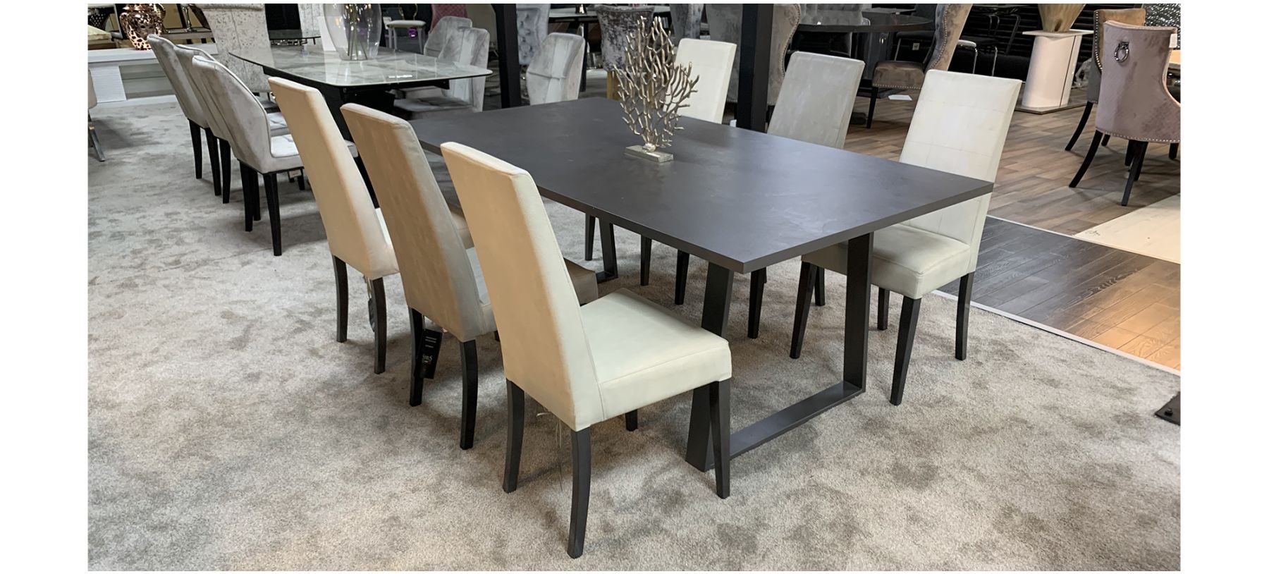 Grey and cream clearance table and chairs