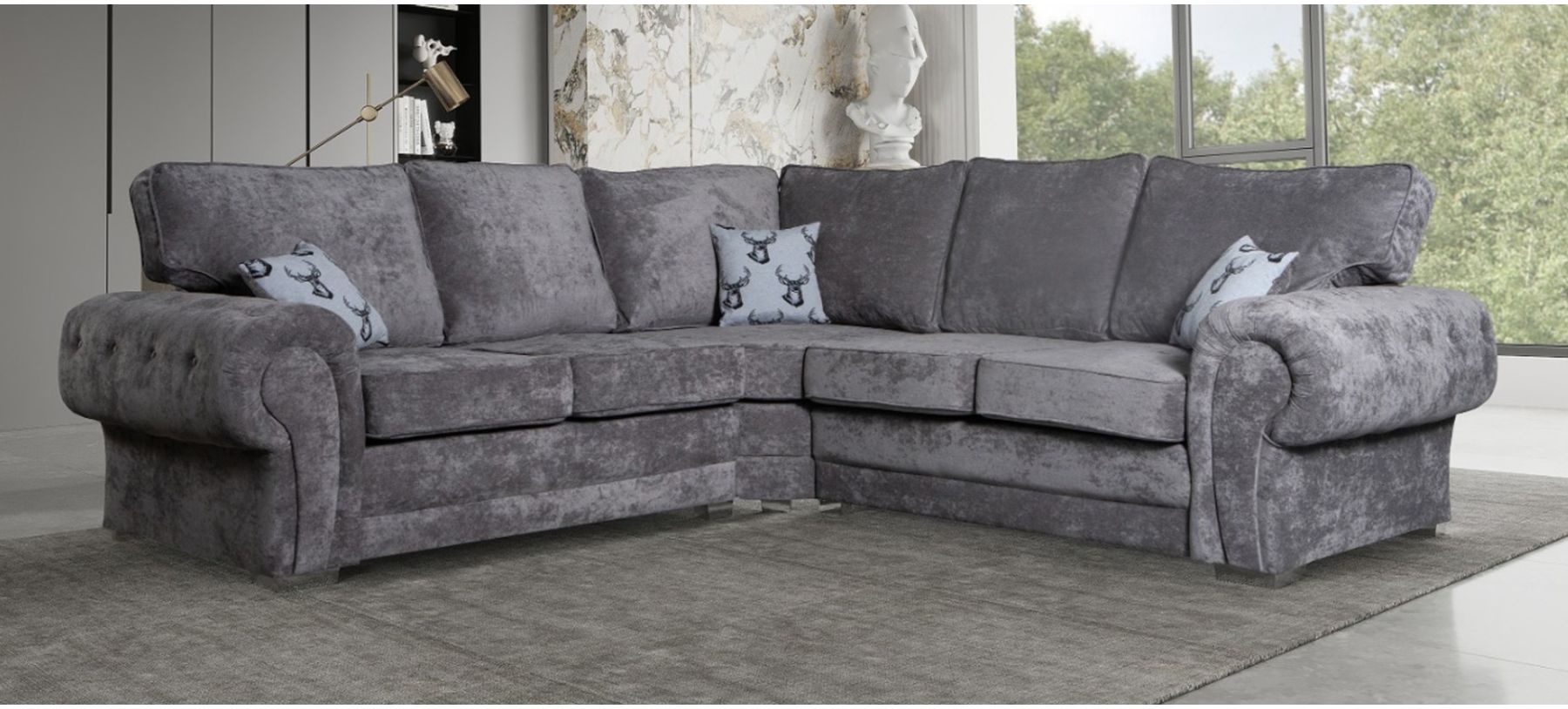 Second hand top grey corner sofa