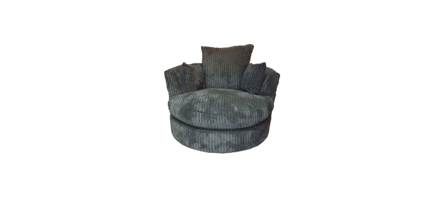 Dylan Swivel Armchair Grey Jumbo Cord Delivery in 8 Weeks Online