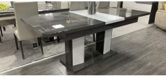Grey And White 2m Extending Dining Table Clearance - Few Chips On The Top Surface 50247