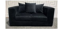 Neo Black Regular Fabric Sofa With Scatter Back - Few Marks (see images) Ex-Display Showroom Model 48879