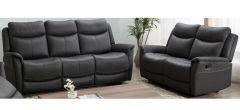 Arizona Slate Fabric 3 + 2 Sofa Set Manual Recliners