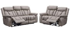 Pickford Sandstone Fabric 3 + 2 Sofa Set Electric Recliners