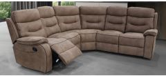 Gabrielle Brown Fabric Maunual Recliner 2C2 Corner Sofa