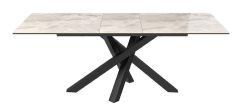 Brando Light Grey 1.6m - 2m Ceramic Auto-Rise Extending Dining Table